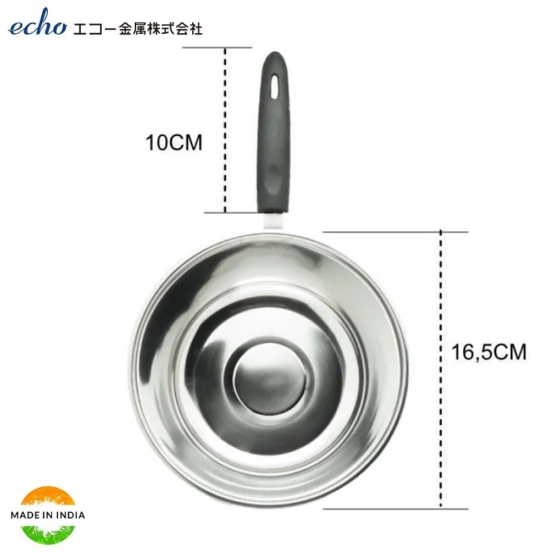 Tô inox có tay cầm Echo Metal Ø16cm - Hàng nội địa Nhật Bản nhập khẩu chính hãng