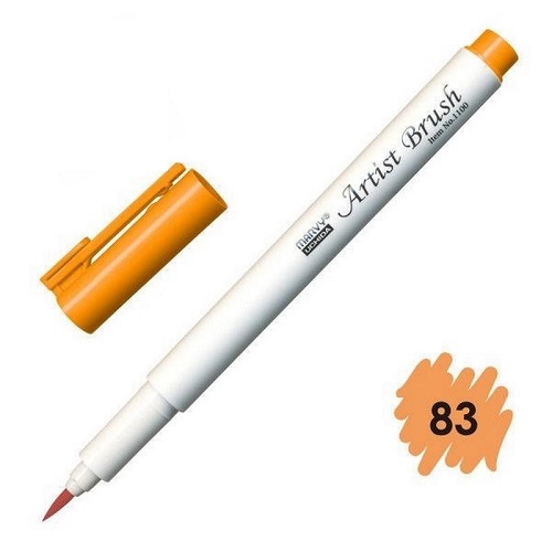 Combo 4 bút lông đầu cọ viết calligraphy Marvy Artist Brush 1100 - UP.PENS Collection - Orange Colors 2