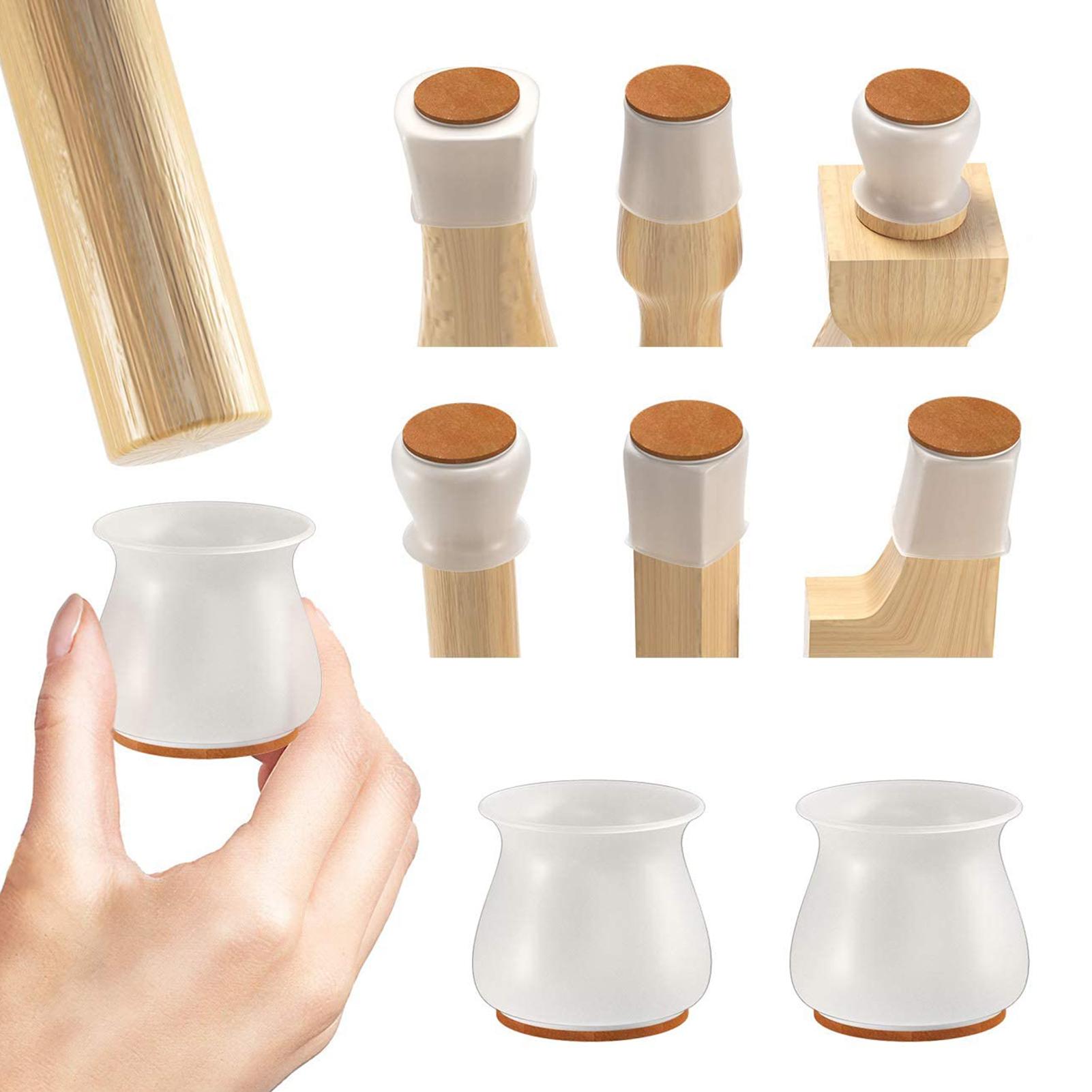 Đệm bảo vệ chân ghế, bàn bằng silicone, bảo vệ nội thất không bị trầy xướt, trơn trượt