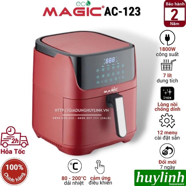 Nồi chiên không dầu điện tử Magic ECO AC-123 - 7 lít - 1800W - 12 Menu - Hàng chính hãng