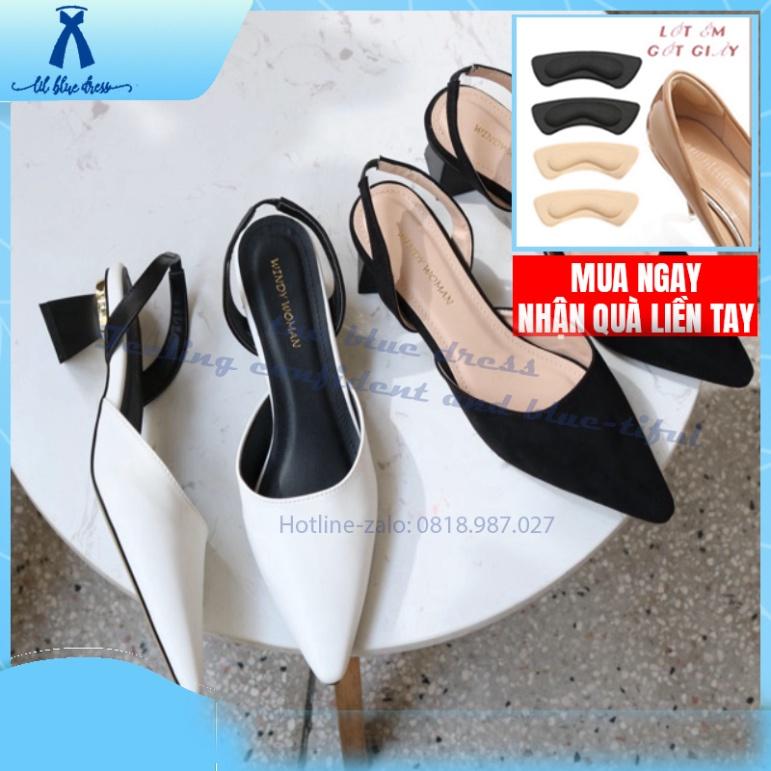 QUẢNG CHÂU Slingback mũi vác vuông gót tứ c có bigsize 40_41_42 cho nàng chân ngoại