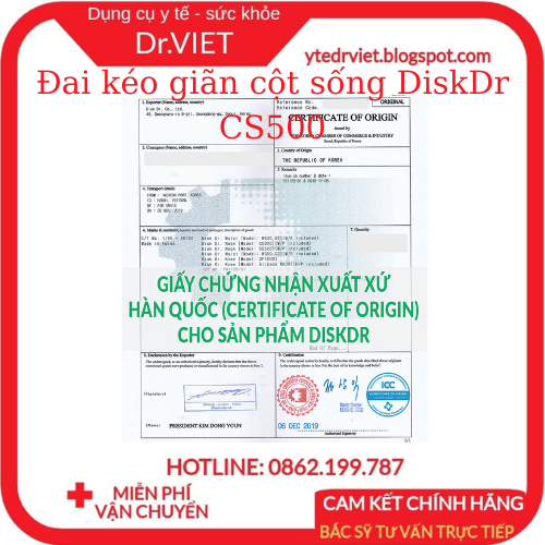 Đai kéo giãn cột sống cổ DiskDr. CS500 Hàn Quốc - Hỗ trợ cột sống, giúp giảm đau hiệu quả