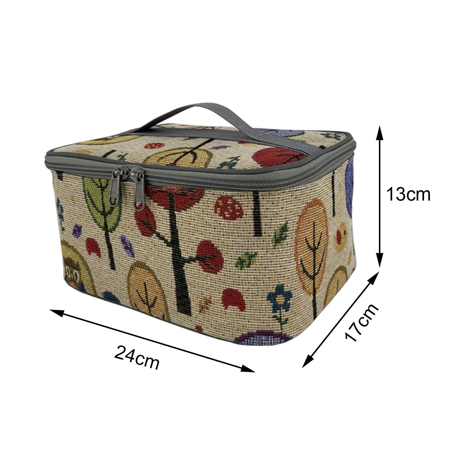 36x21cm Utensil Organizer Storage Bag Tote Tableware Carrier Brown