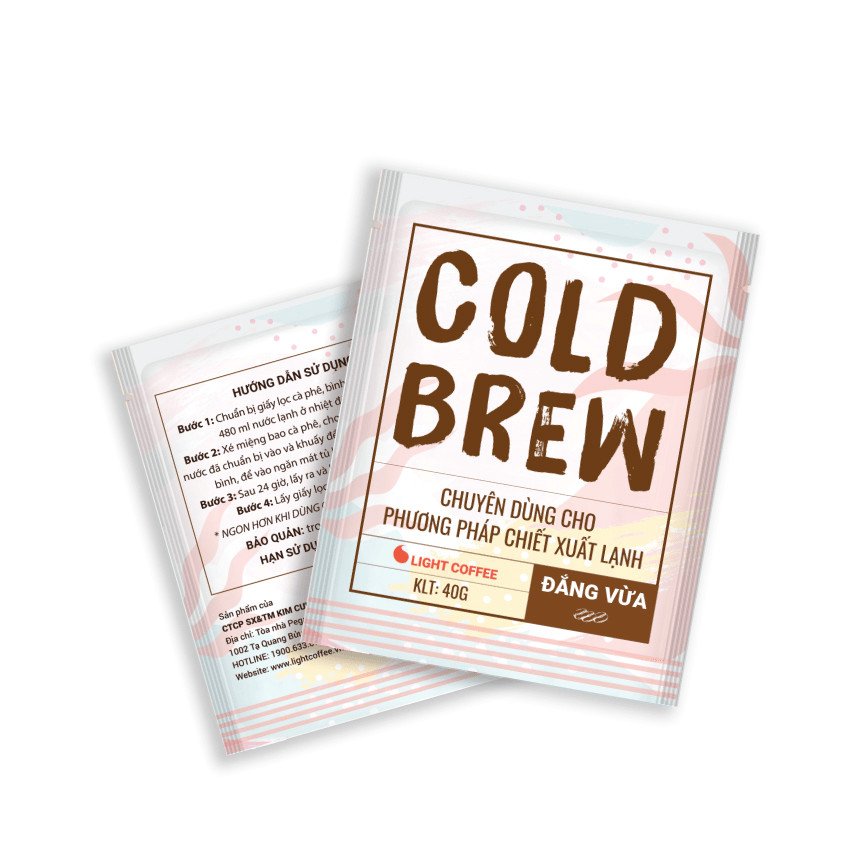 Cà phê pha Cold brew Light Coffee đắng vừa - túi 40gr