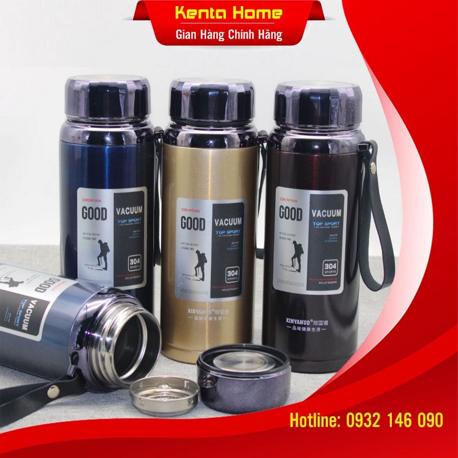 Bình Giữ Nhiệt Nóng Lạnh GOOD VACUUM Dung Tích Lớn, Bình Chân Không Cách Nhiệt Kèm Bộ Lọc Thể Thao Bằng Thép Không Gỉ