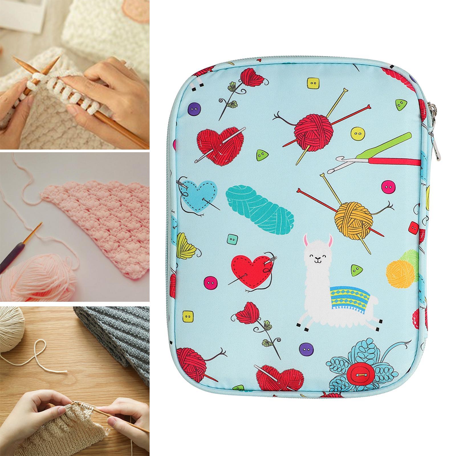 Portable Crochet Hook Case Storage Bag for Knitting Accessories