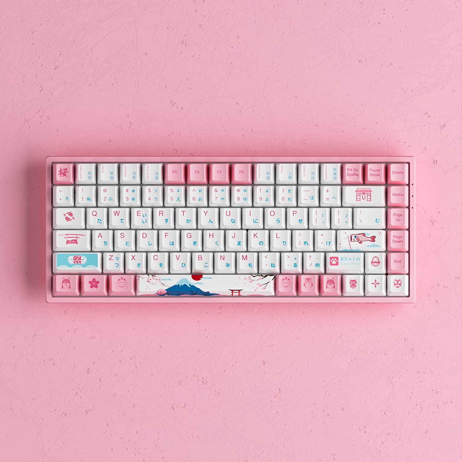 Bàn Phím Cơ Máy Tính Không Dây - AKKO 3084B Plus World Tour Tokyo R2| Bluetooth5.0| Wireless2.4Ghz| Hotswap| LED RGB| Foam Tiêu Âm| AKKO CS Jelly Pink Switch| Chuyên Game| Hàng Chính Hãng