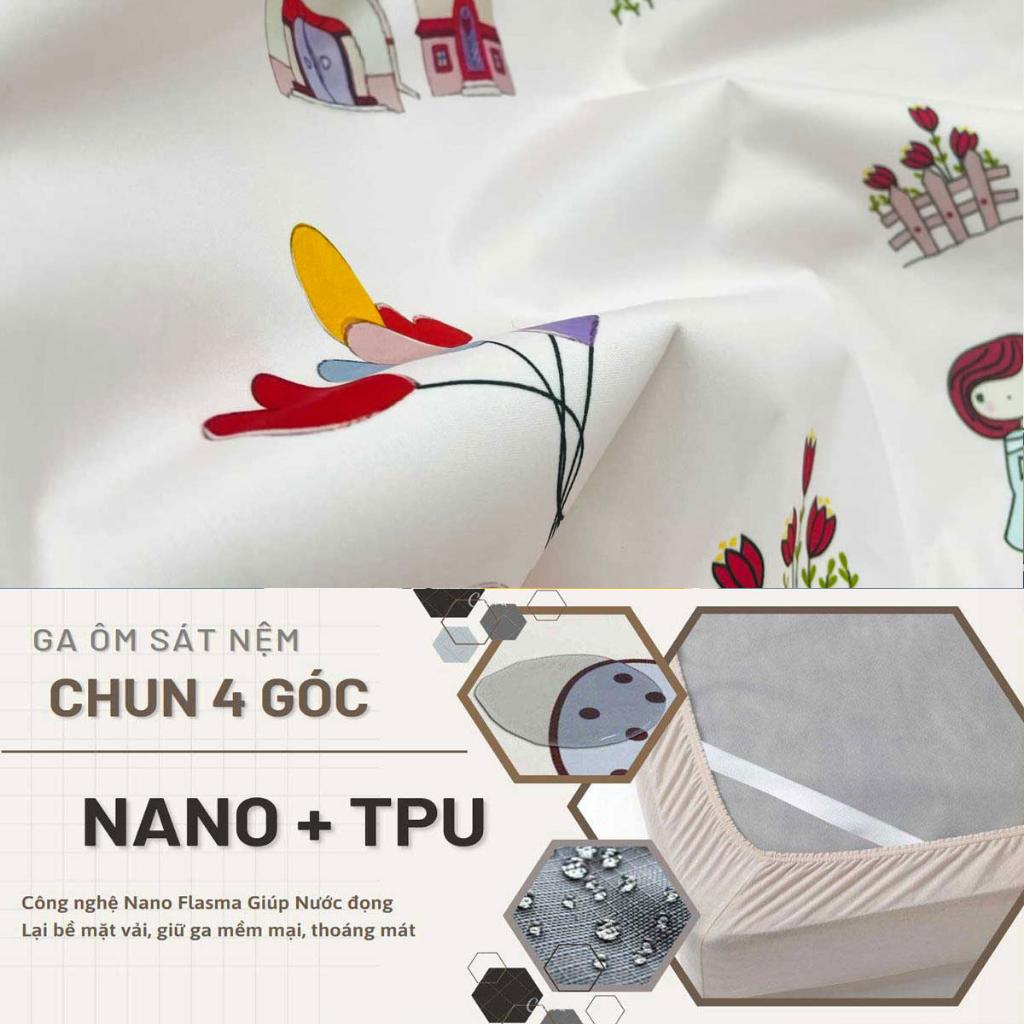 Ga chống thấm Cotton cao cấp búp bê không sột soạt, không nóng bí hơi, mềm mại thoáng mát