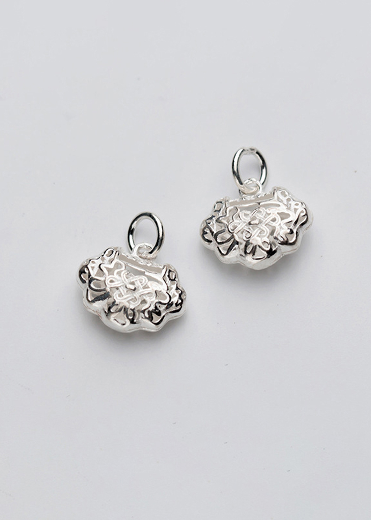 Combo 2 cái charm bạc hình túi như ý treo 4 - Ngọc Quý Gemstones