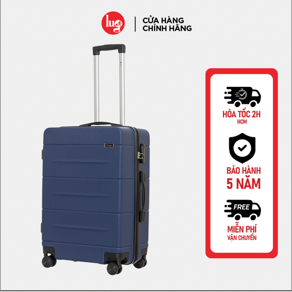 Vali Kéo Lug Aber S20S24S28 Mhl027 Nhựa Abs Hạn Chế Trầy Xước, Khóa Số Bảo Mật An Toàn - Navy - 20