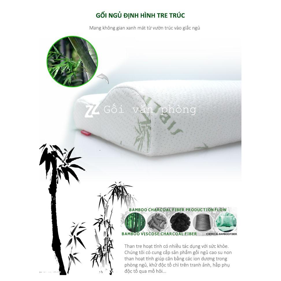 Gối Cao Su Non Chống Ngáy Ngủ Và Đau Đốt Sống Cổ BamBoo Chính Hãng----GDH03