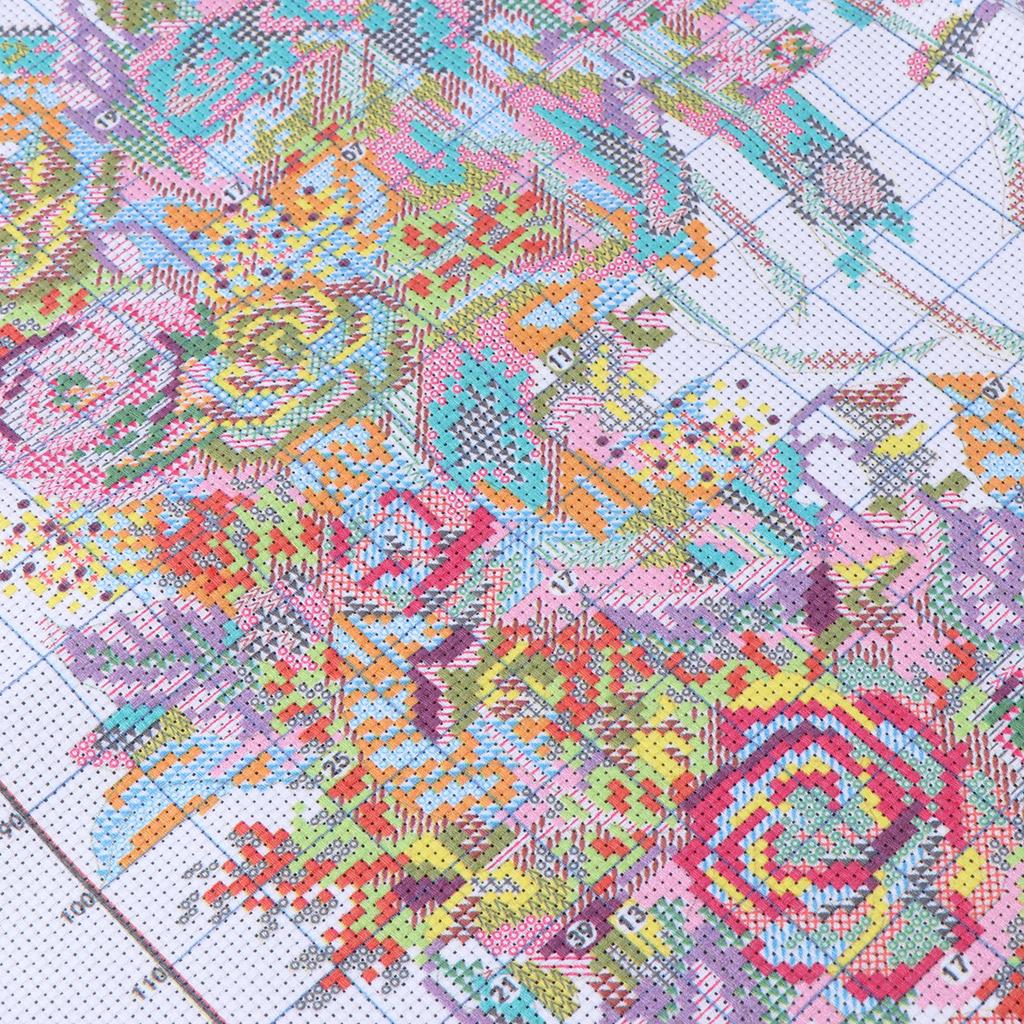 DIY Đóng Dấu Chéo Nữ Thời Trang Bộ Thêu Gói 14 Bá Tước-Beauful Hoa Hồng Vòng Hoa