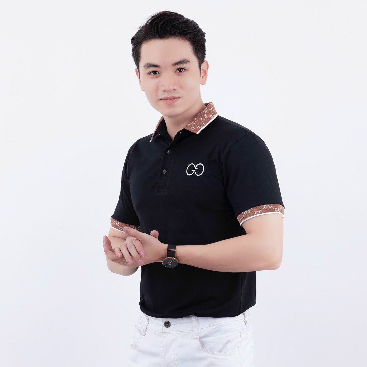 Áo Thun Nam Ngắn Tay Có Cổ Thương Hiệu Chandi, Chất Thun Cotton Xịn Mẫu Mới SS10