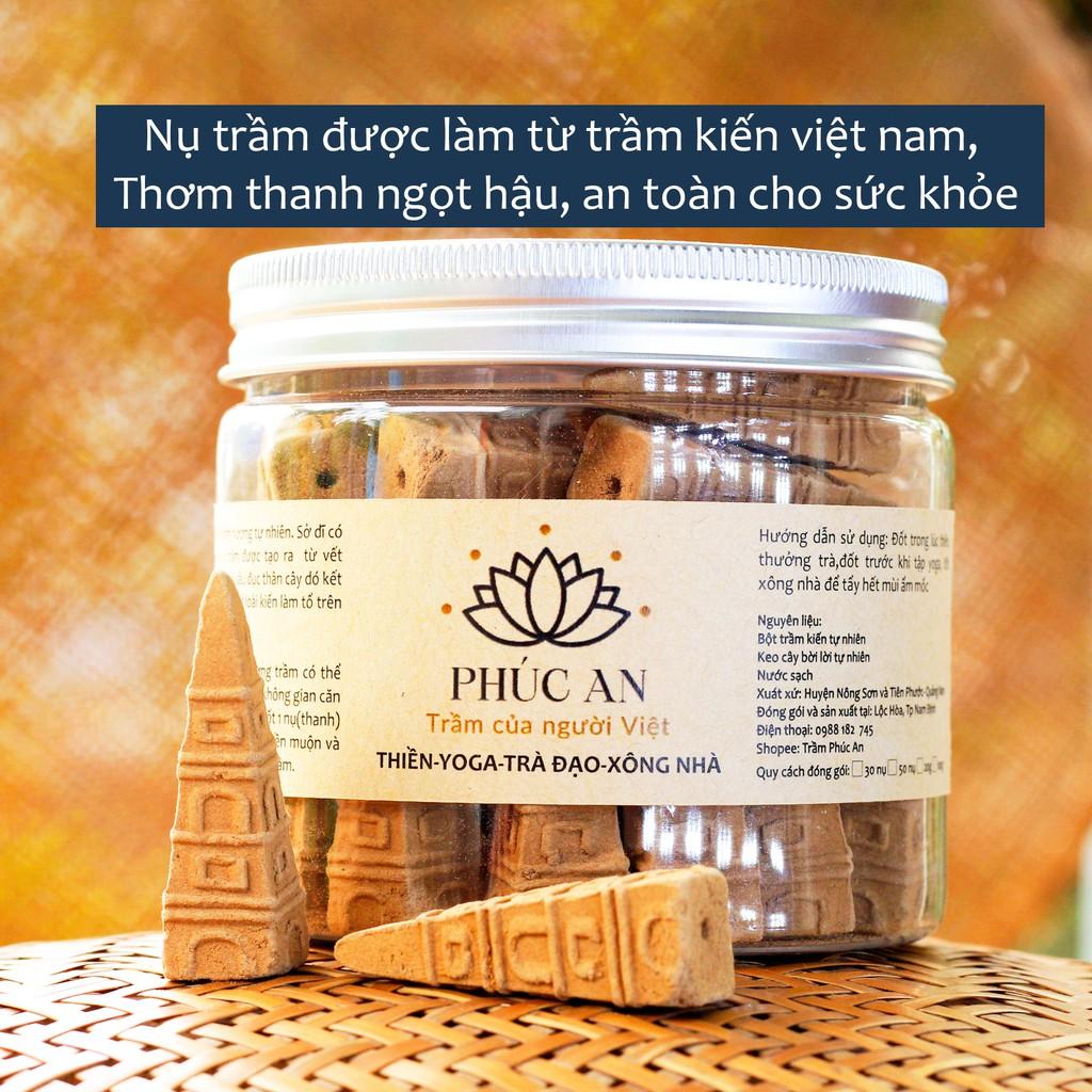 Nụ trầm hương Phúc An, trầm kiến Việt Nam tự nhiên , hương thanh ngọt hậu để xông nhà, thiền, yoga