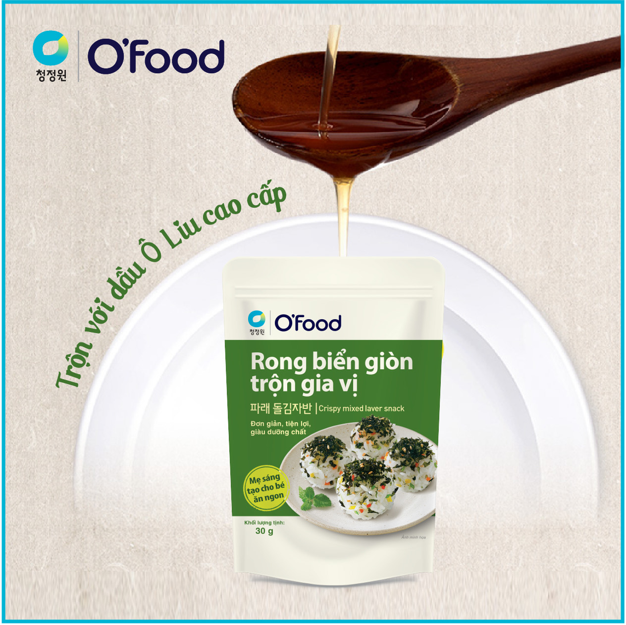 Rong biển giòn trộn gia vị O'Food