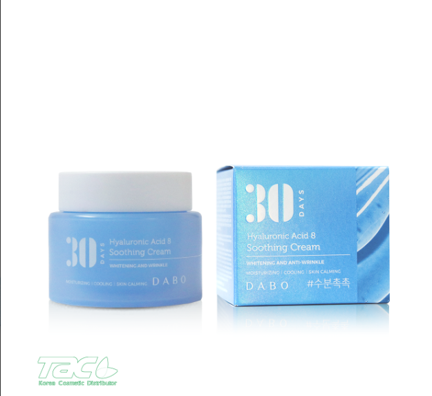 Kem dưỡng da Hyaluronic siêu cấp ẩm, dưỡng trắng chống nhăn làm dịu da - DABO Hyaluronic Acid 8 Soothing Cream 100ml
