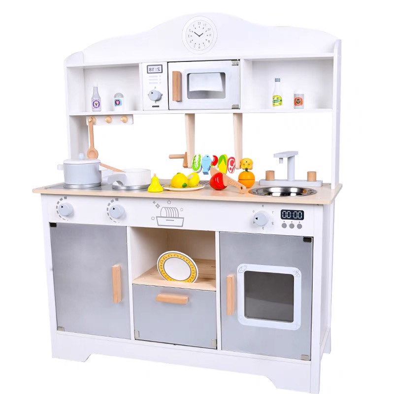 Bếp lắp ghép 97cm màu ghi kèm nướng BBQ