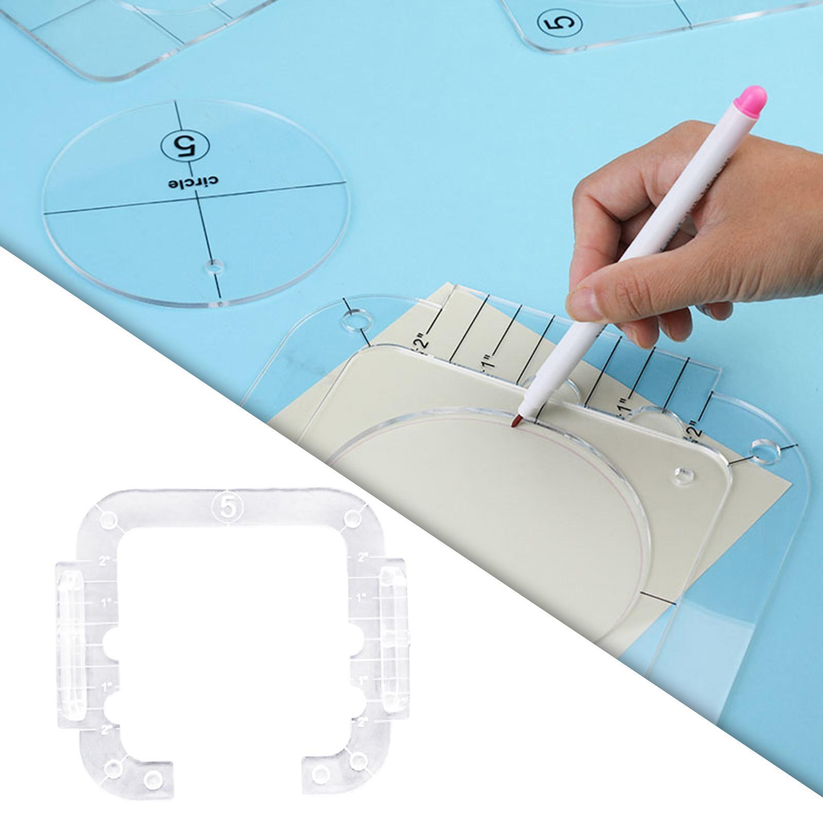 Free  Quilting Template Ruler Frame Measurement Sewing Tracing Tools