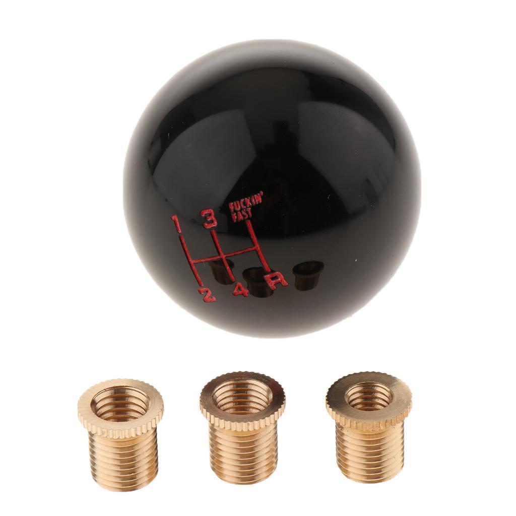 Universal Car 5 Manual Speed Round Ball Gear   Knob Lever  Black
