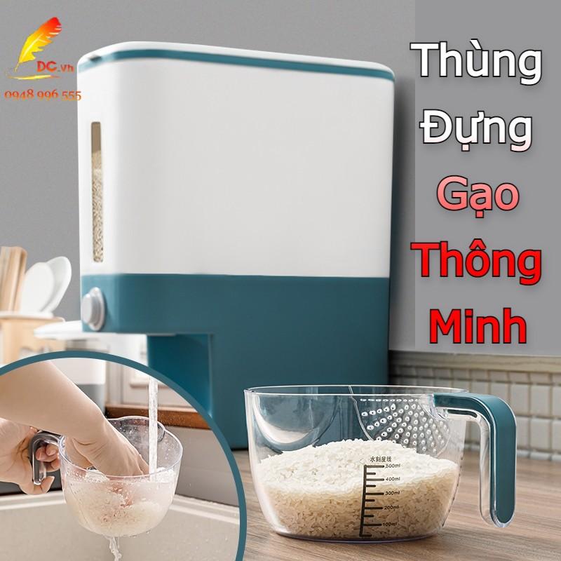 Thùng Đựng Gạo Cao Cấp Tự Động Thông Minh Chống Ẩm Dung Tích 10-15kg Tiện Nghi Sang Trọng