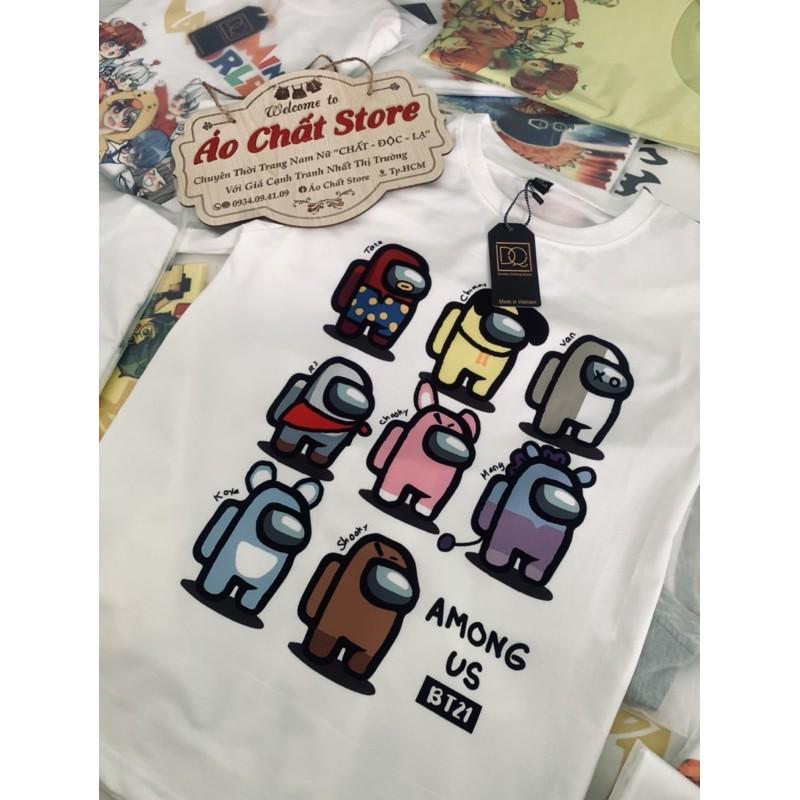ÁO THUN AMONG US BT21 SIÊU ĐẸP | ÁO BT21 AMONG US VẢI ĐẸP AU14