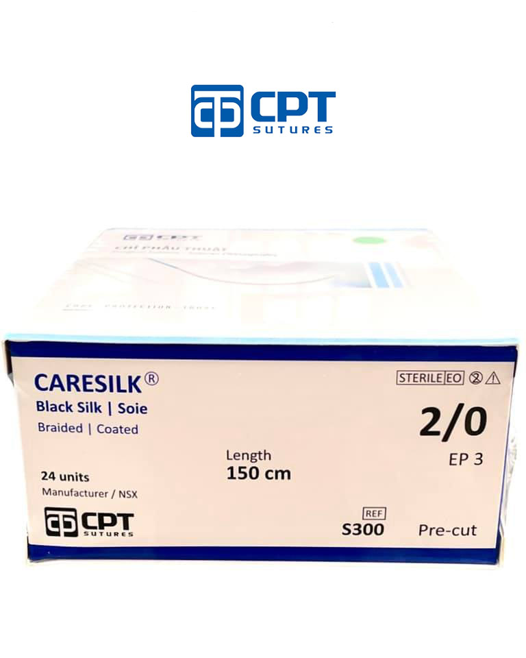 Chỉ phẫu thuật không tiêu CPT Caresilk Silk số 2/0 - S300