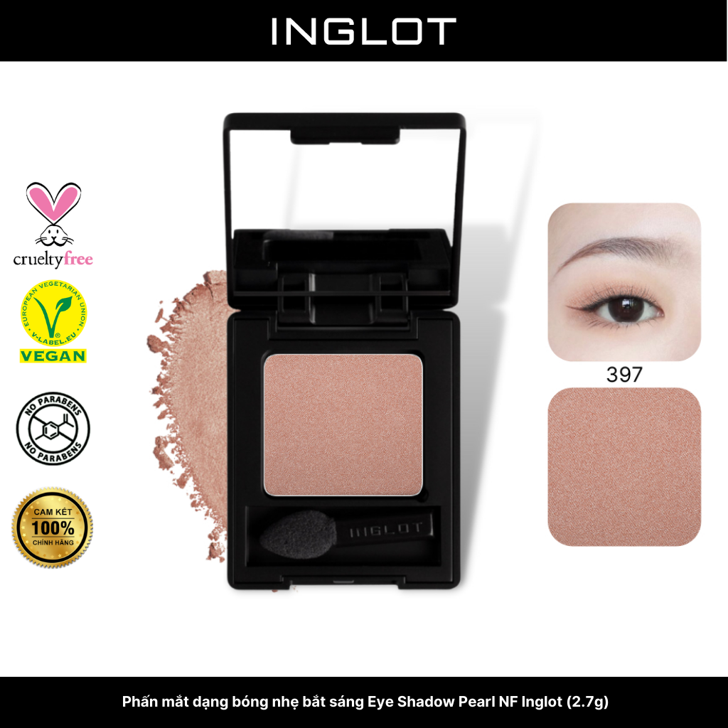 Phấn mắt dạng bóng nhẹ bắt sáng Eye Shadow Pearl NF (2.7g) INGLOT