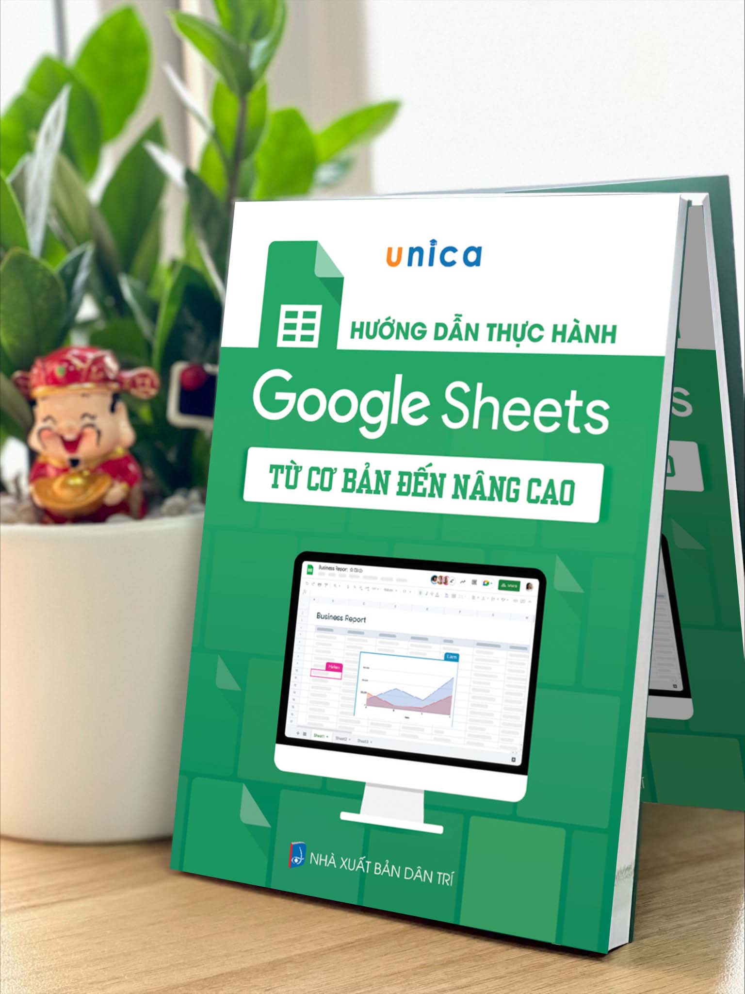 Sách Google Sheet Tin học văn phòng Unica, Hướng dẫn thực hành từ cơ bản đến nâng cao, in màu chi tiết, TẶNG video bài giảng