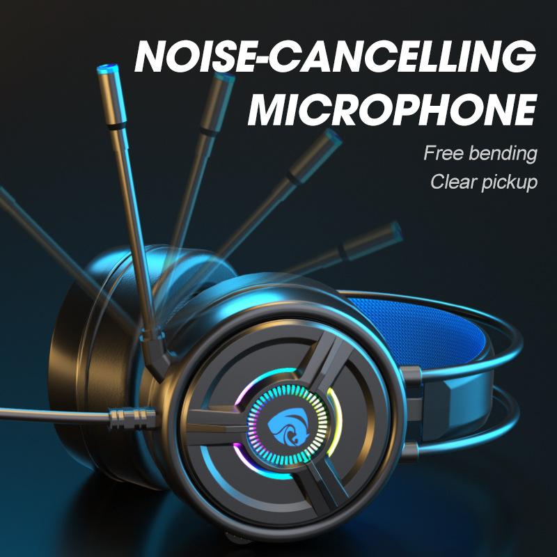 Đèn Led Chuyên Nghiệp Tai Nghe Tai Mèo Có Dây Game Thủ Tai Nghe Có Mic Cho PS4 PS5 Xbox Máy Tính PC Tai Nghe Chơi Game Với Điều Khiển Âm Lượng