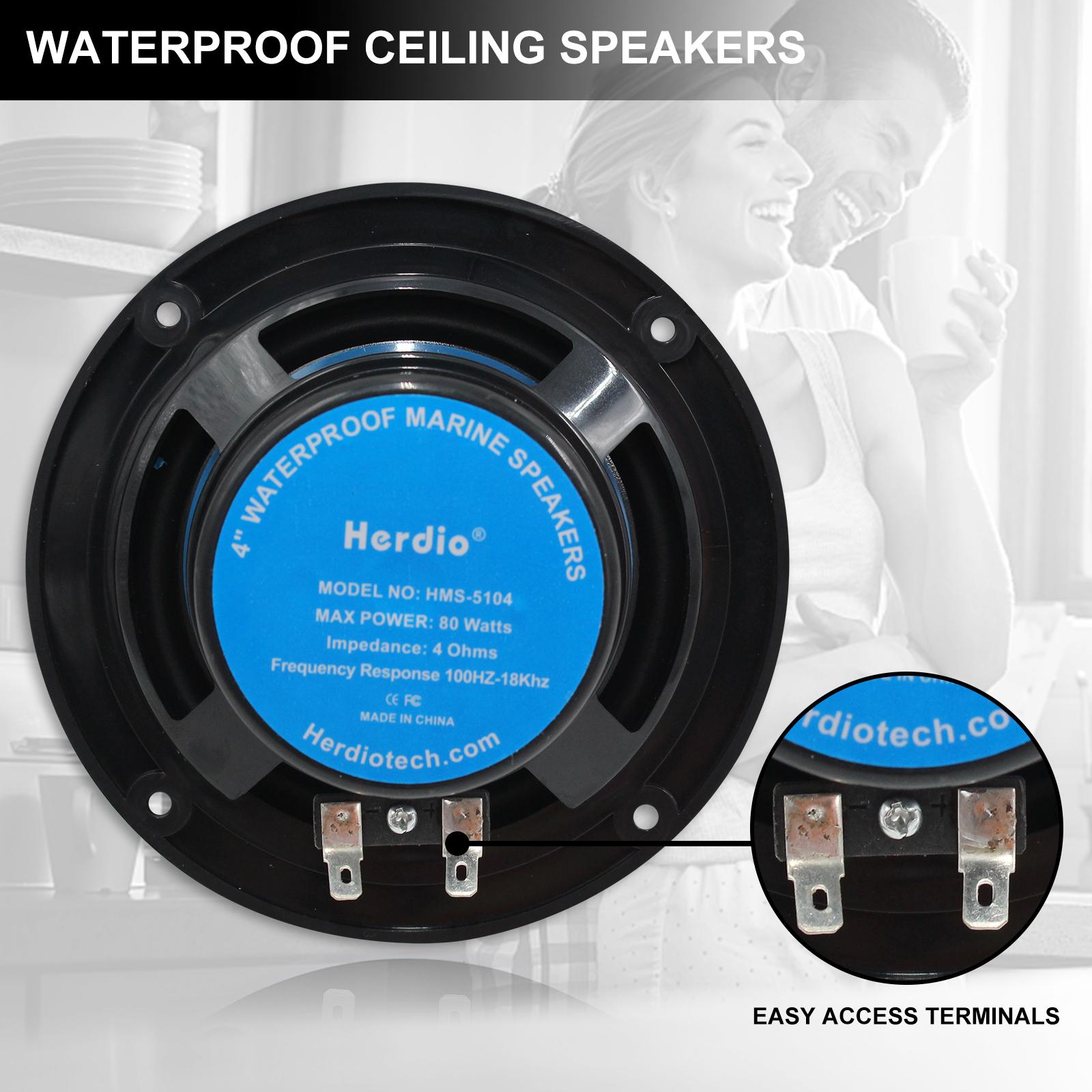 8Ohm 160W Phòng Tắm Bluetooth Âm Trần Hệ Thống Nhạc Nền Chống Nước Trong Âm Trần Cho Rạp Hát Tại Nhà 1 Color: BLACK Woofer Size/Full-Range Size: 4 inch UK Plug Set Type: Amplifier Sets
