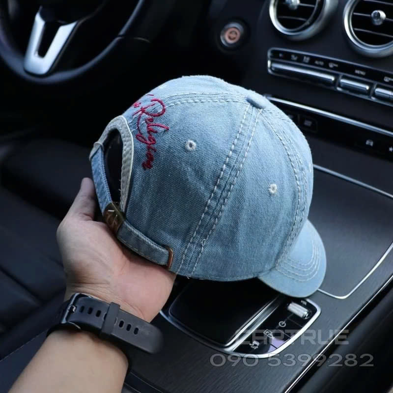 (Hàng VNXK) Nón kết, mũ lưỡi trai ÔNG ĐỊA Chỉ Nổi vải jeans Form chuẩn đẹp (Ảnh thật)