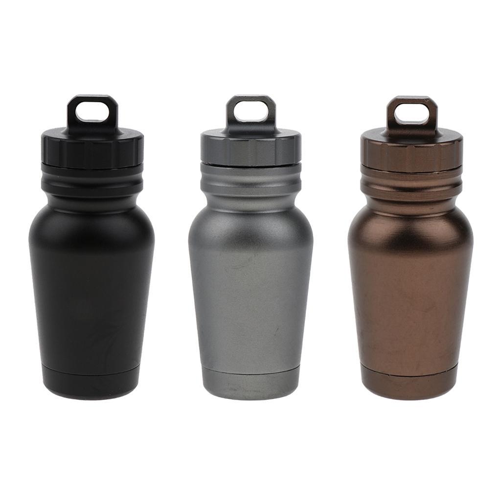 Outdoor Storage Container Case Pillbox Keyring Carry Cash Capsule
