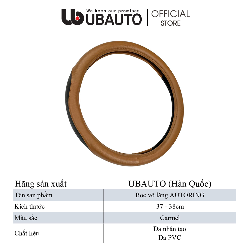 Hình ảnh Bao da vô lăng đẹp giá tốt chính hãng giá tốt UBAUTO cao cấp phù hợp các dòng xe có vô lăng 36-38cm