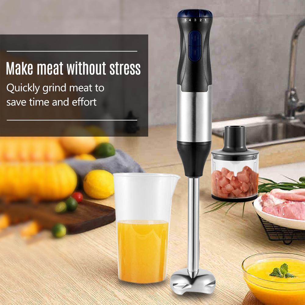 Blender Four Pieces Home 1000W Big Power Cooking Machine Handheld Whisk Crush Rod Grinding Cup Meat Grinder