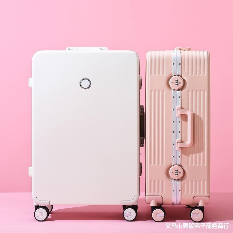Phong cách mới nhất khung nhôm mới trường hợp xe đẩy va li hộp mật khẩu tắt tiếng bánh xe đa năng vali sinh viên nam và nữ vali sức chứa lớn