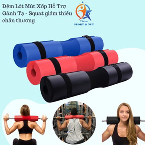 Đệm Lót Mút Xốp Hỗ Trợ Gánh Tạ TXstar bảo vệ vai tập Gym, Squat, Hip Thrust ,Squat Barbell Pad