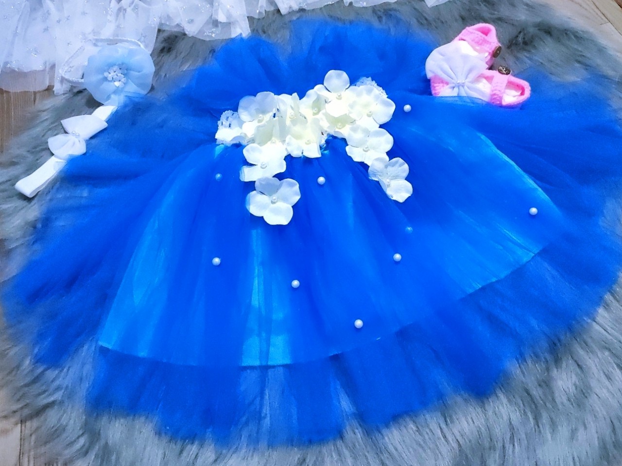 Đầm xòe công chúa tutu dễ thương cho bé gái Size 4kg-20kg