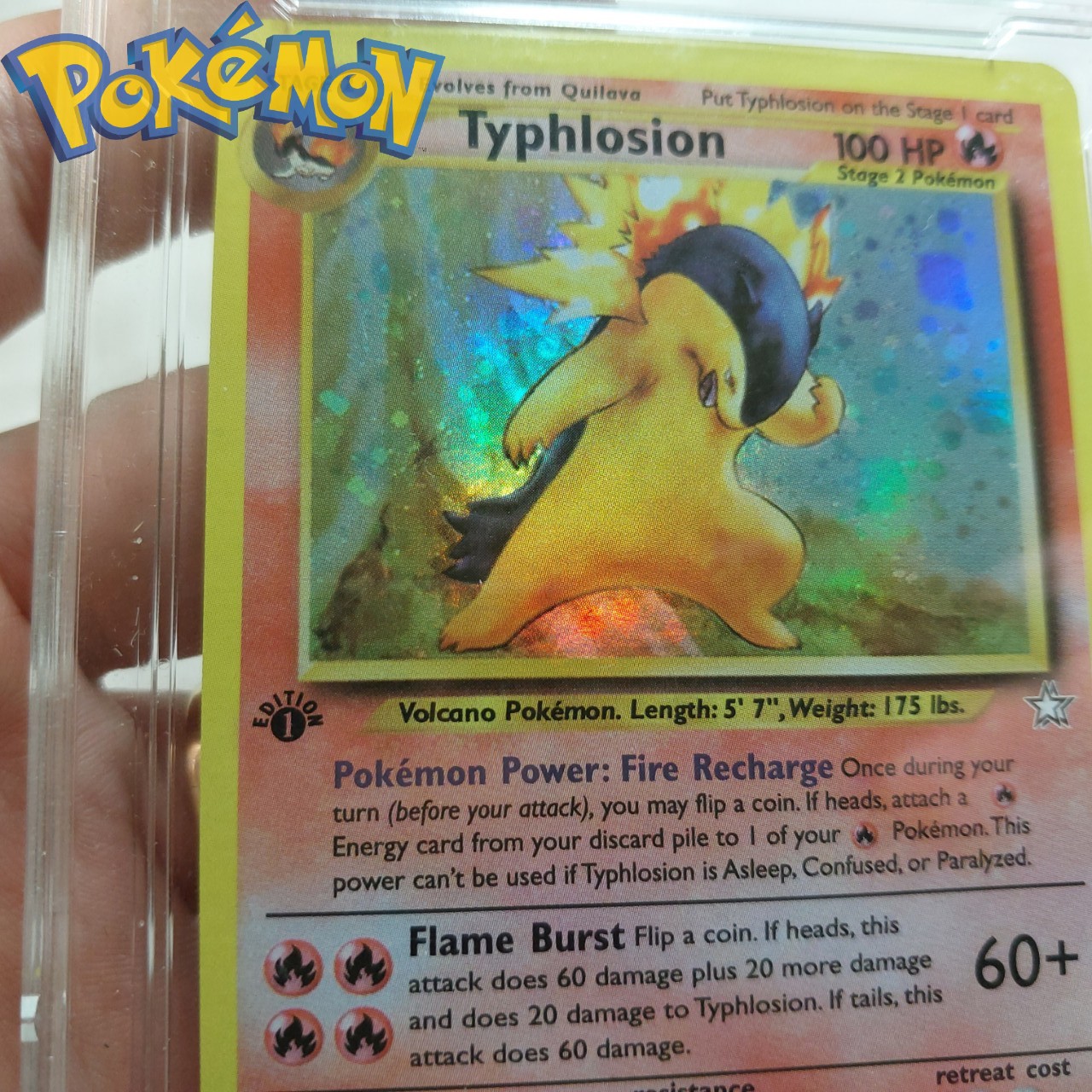 Typhlosion 17 111 Thẻ nitendo 1995 Pokémon sóc lua tiến hóa cấp 3 1459 d7 10