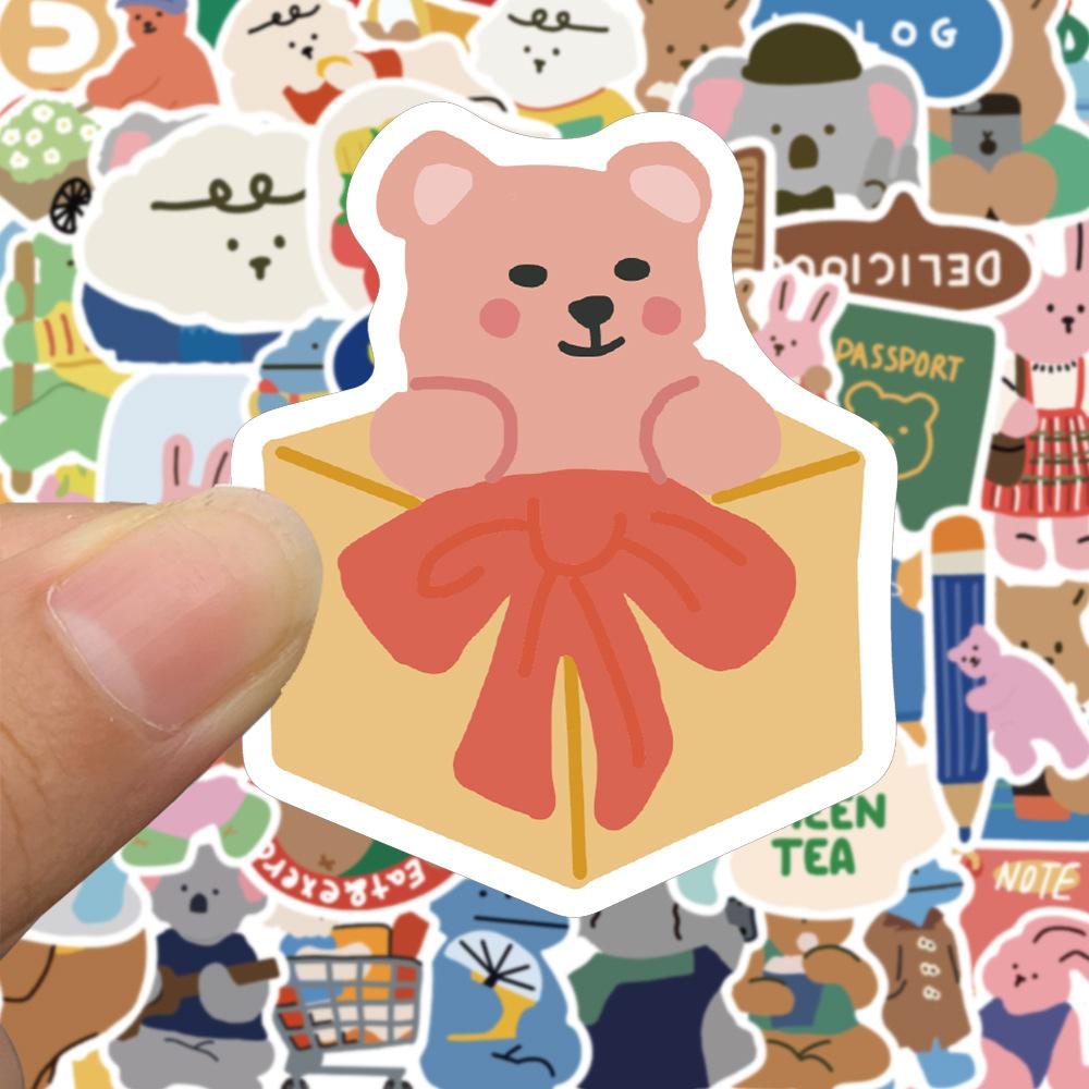 Sticker phong cách hàn quốc hoạt hình cute trang trí mũ bảo hiểm,guitar,ukulele,điện thoại,sổ tay,laptop-mẫu S47