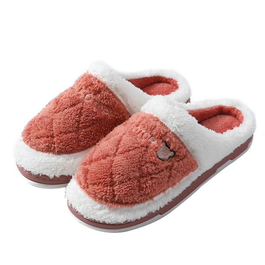 DÉP BÔNG, DÉP LÔNG, DÉP TRONG NHÀ, DÉP ĐI TRONG NHÀ NỮ NAM MÙA ĐÔNG QUAI NGANG CUTE ĐẾ CAO SU