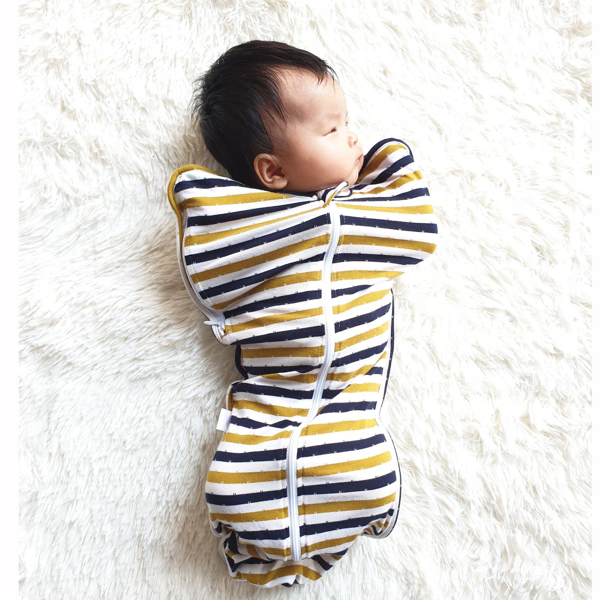 Quấn nhộng chũn cao cấp giúp bé ngủ ngon - Cotton co giãn 4 chiều - An toàn cho bé