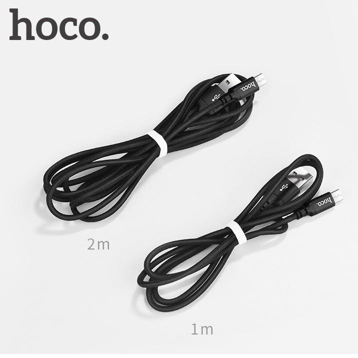 Cáp sạc dây dù dành cho Hoco X14 dài 1M cổng LN -  Hàng chính hãng