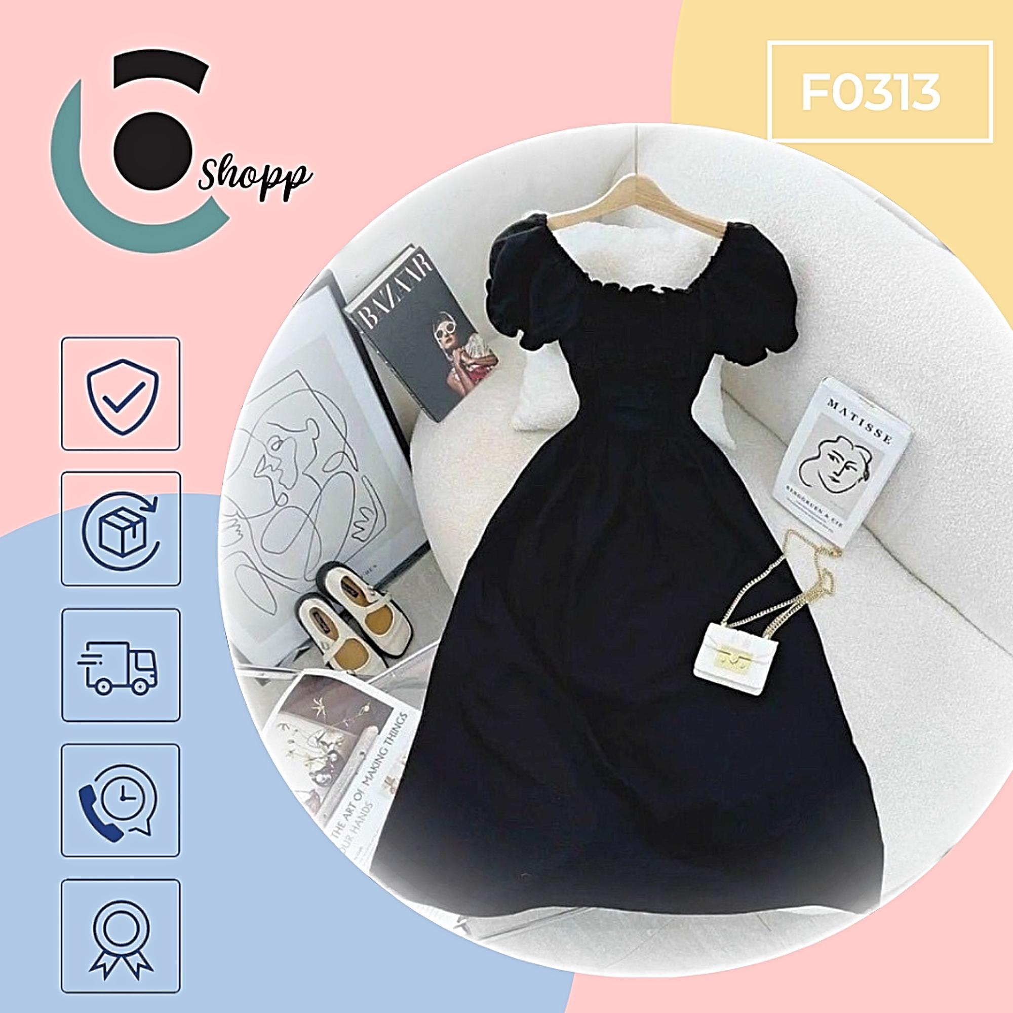 Đầm maxi nhíu ngưc xẻ tà cao cấp
