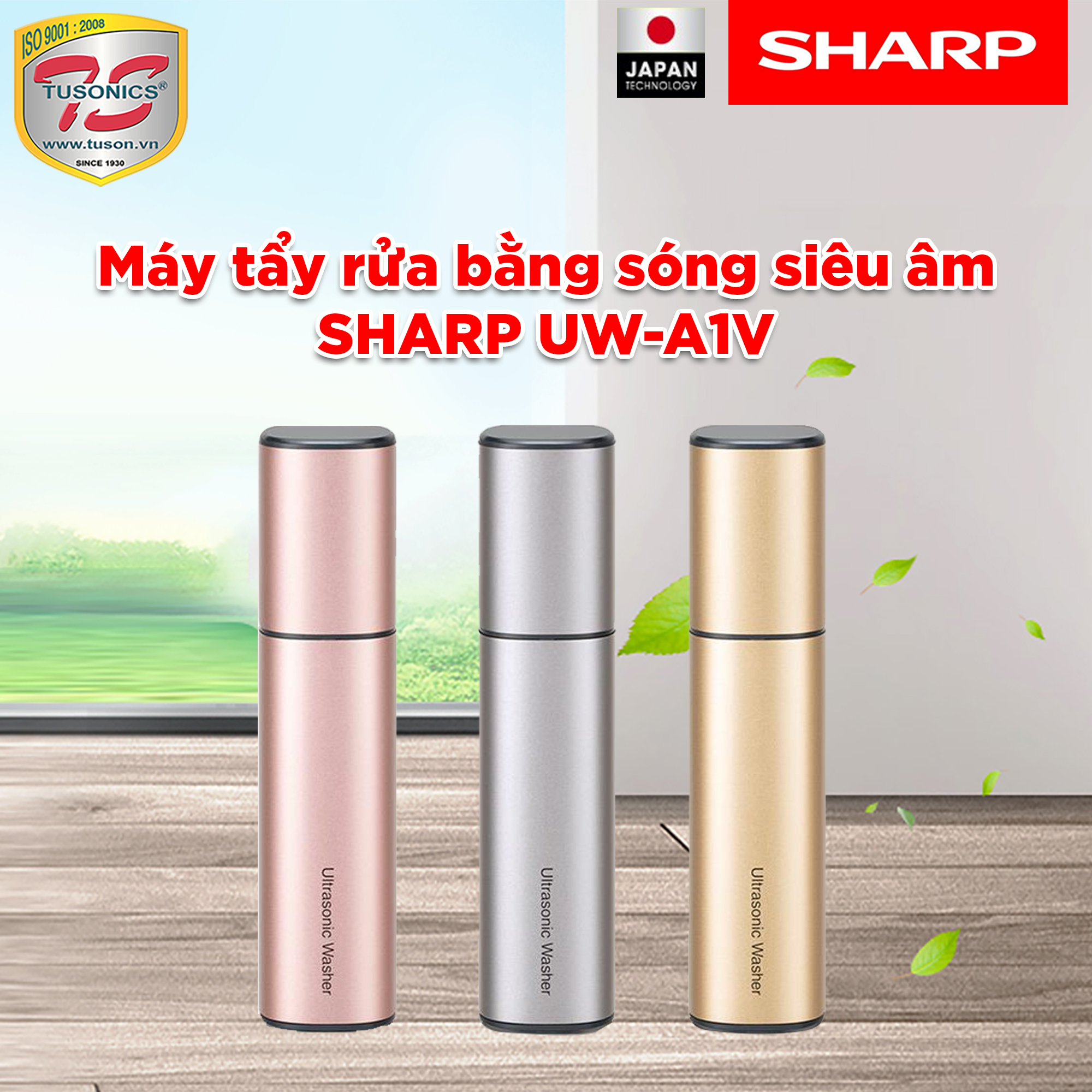 Máy giặt mini dùng sóng siêu âm Sharp UW-A1V-N - Hàng chính hãng