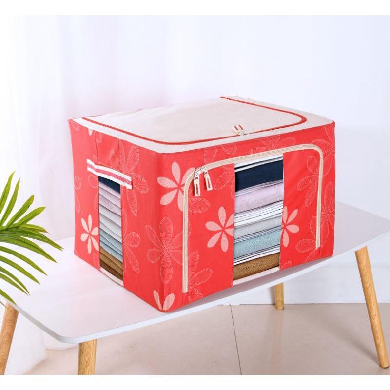 Túi Đựng Chăn Màn Khung Sắt Cao Cấp – Tủ Vải Khung Thép, Quần Áo Gấp Gọn Nhiều Màu - Gia dụng Quyết Thu