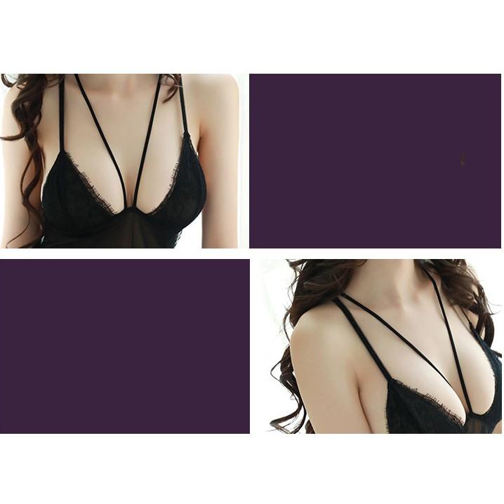 Váy ngủ voan lưới mỏng siêu quyến rũ - Mẫu DN19