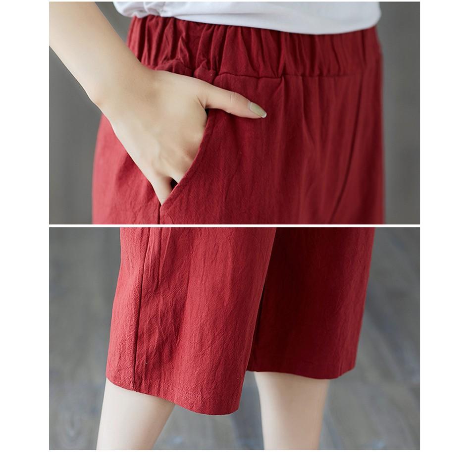 Quần ngố nữ, quần lửng chất đũi dáng suông năng động