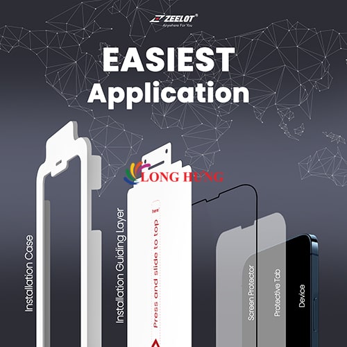 Dán màn hình cường lực Full viền chống tia xanh Zeelot SOLIDsleek dành cho iPhone 13 Series (hỗ trợ Kit dán) - Hàng chính hãng