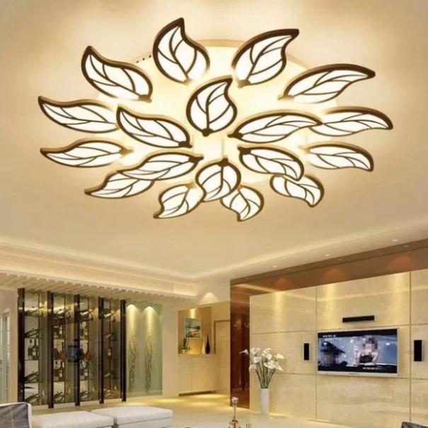 Đèn LED Mâm Ốp Trần MN017 , Đèn trang trí phòng khách - 3 hình thức Sáng DT HQ