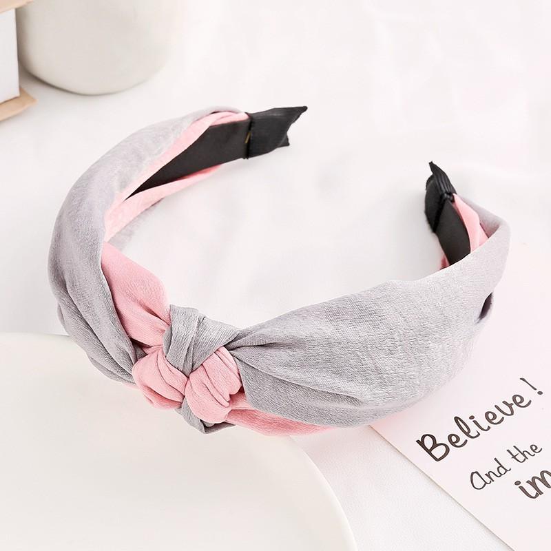 Cài tóc băng đô turban nữ đẹp thắt nút gọng nhựa phối hai màu phong cách Hàn Quốc nhiều màu - Mã CT003